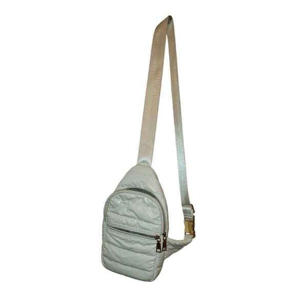 ah•dorned New York Crossbody Adjustable Small Sling Bag Optic White - Picture 11 of 13